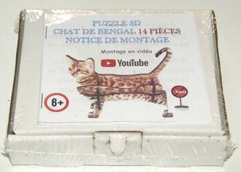 puzzle 3D multicolore Chat bengal 2