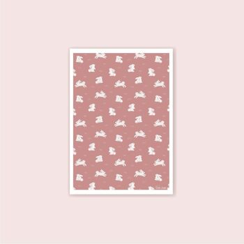 Carte A6 Petits Lapins tomette 1