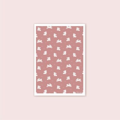 A6 Little Rabbits tomette card