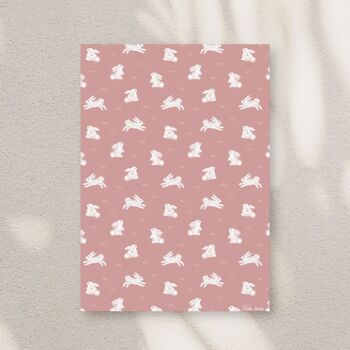 Carte A6 Petits Lapins tomette 2