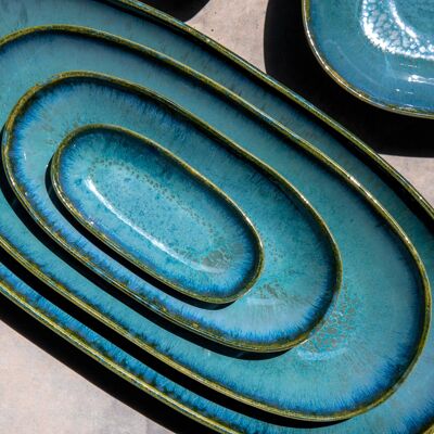 Amazonia serving plates set of 4 green | Portugal