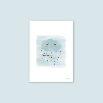 Carte Enfant A6 Nuage bleu