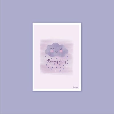 A6 Children's Card Purple Cloud