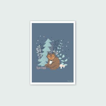 Carte Enfant A6 Renard vert 1