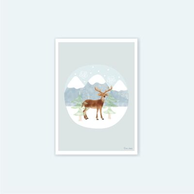 A6 Deer Card
