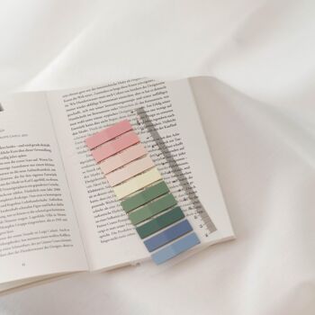 Macarons | Autocollant ordinaire | Notes avec bandes adhésives règle | Pack de 200 onglets autocollants pour marque-pages, étude, bureau 2