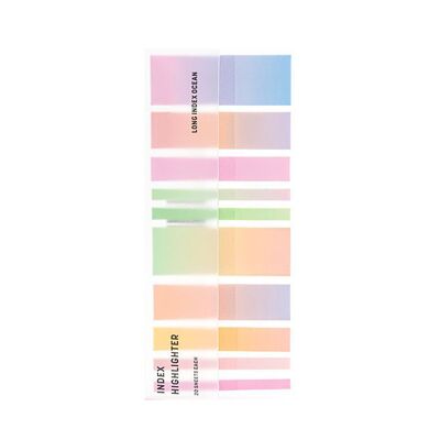 Rose Twilight | Sticky Notes | Highlight Strips | Sticky Notes Tabs Long | Colored Transparent Adhesive Tape | Highlighter Adhesive Tape for Books to Mark Text Passages | Long adhesive strips for marking text
