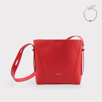 Oli – Borsa a tracolla midi in pelle vegana Apple Rossa