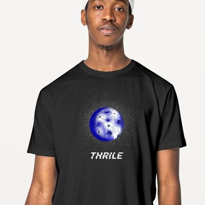 BLUE MOON - T-shirt graphique noir surdimensionné unisexe