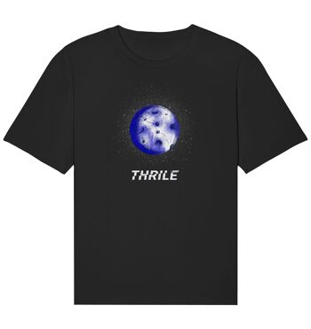 BLUE MOON - T-shirt graphique noir surdimensionné unisexe 2