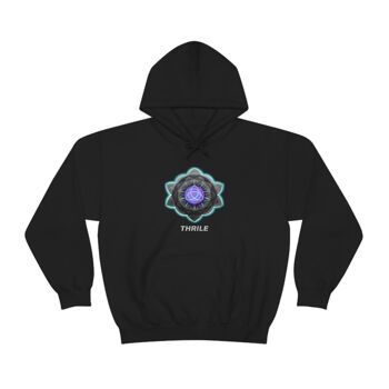 Sacred Geo Mandala - Sweat à capuche surdimensionné lourd - Chocolat noir 18