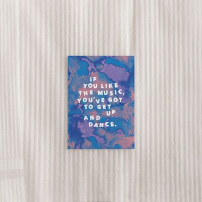 Stehen Sie auf und tanzen Sie Postkarte