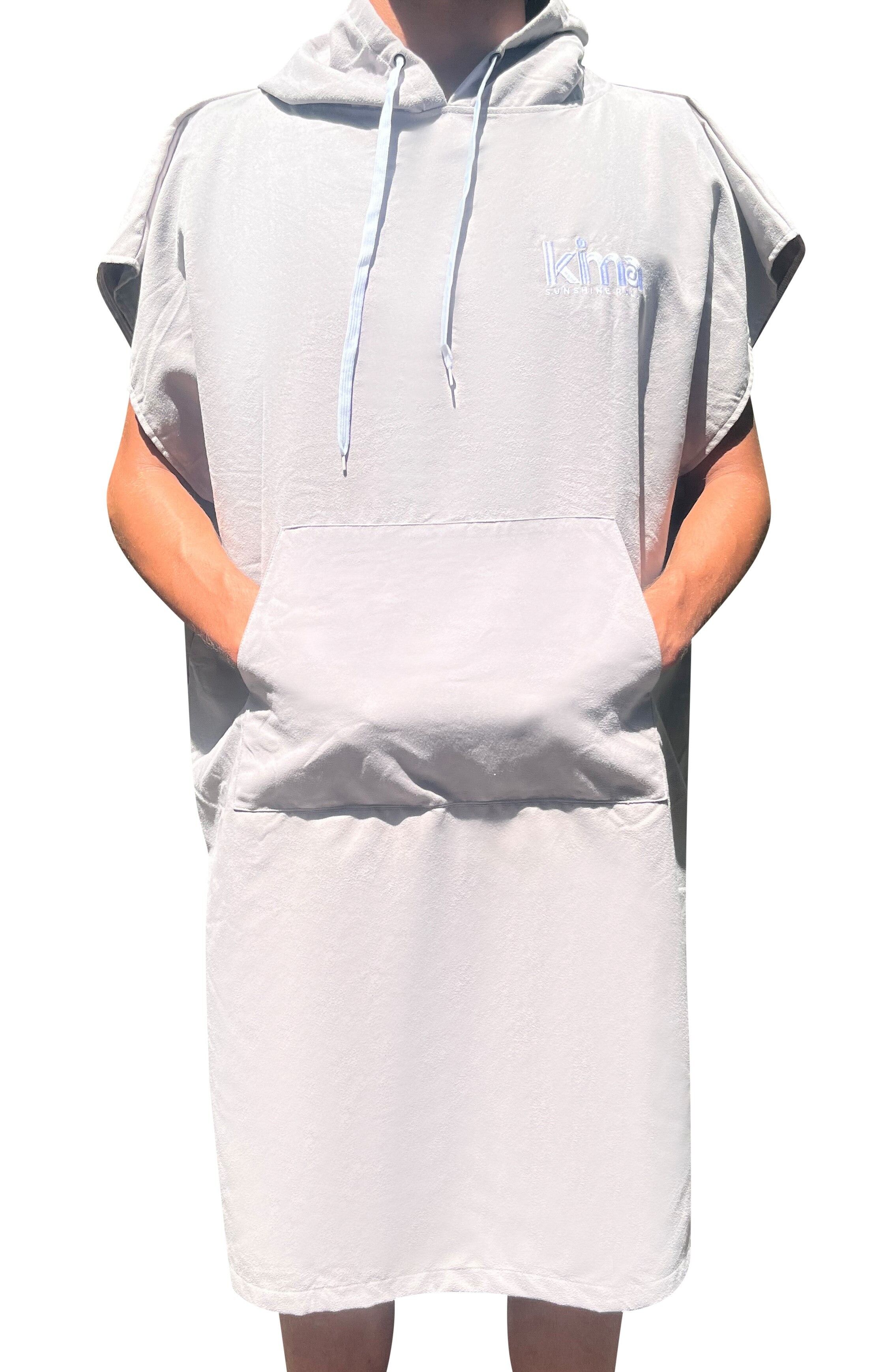 Poncho in microfibra - Grigio