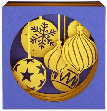 Carte Pop-up Boules de Noël