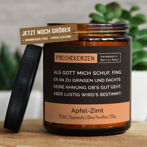 Geschenkkerze Duftkerze als gott mich schuf,… #201