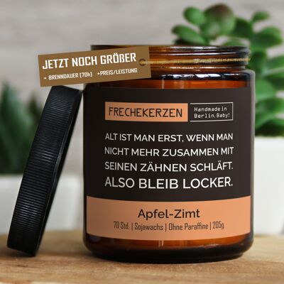 Geschenkkerze Duftkerze alt ist man erst,… #241