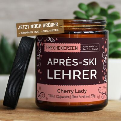 Geschenkkerze Duftkerze après-ski lehrer #281