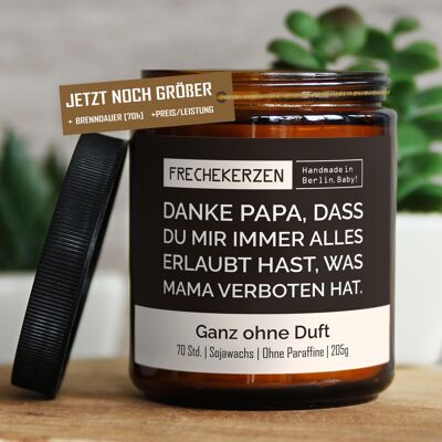 Geschenkkerze Duftkerze danke papa, dass du… #801