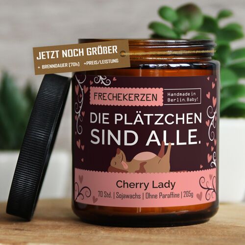 Geschenkkerze Duftkerze die plätzchen sind alle. #1241