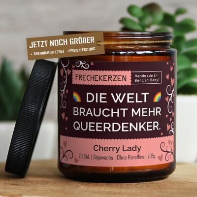 Geschenkkerze Duftkerze die welt braucht mehr… #1271