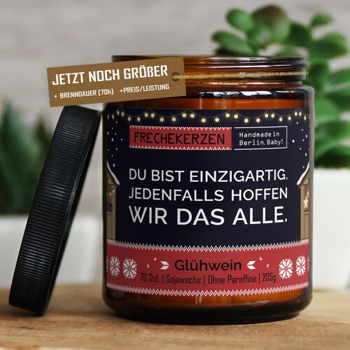 Geschenkkerze Duftkerze du bist einzigartig. jedenfalls… #1391