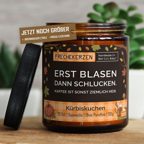 Geschenkkerze Duftkerze erst blasen dann schlucken.… #1861