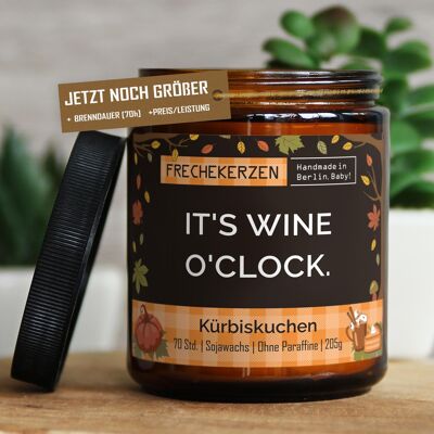 Geschenkkerze Duftkerze it's wine o'clock. #4282