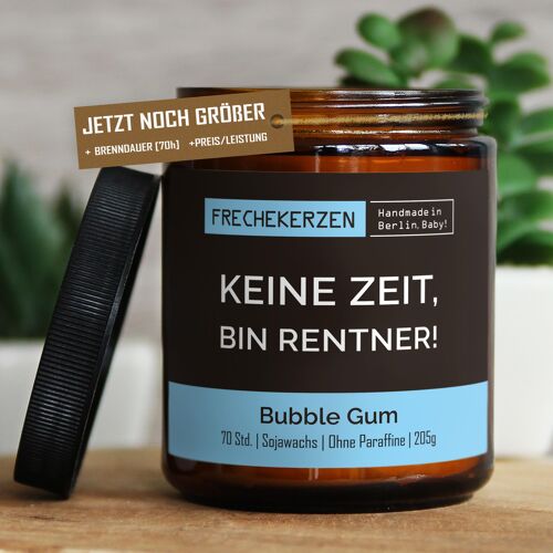 Geschenkkerze Duftkerze keine zeit, bin rentner! #4662
