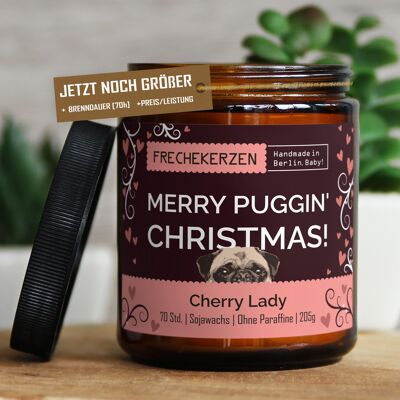 Gift candle scented candle merry puggin' christmas! #5642