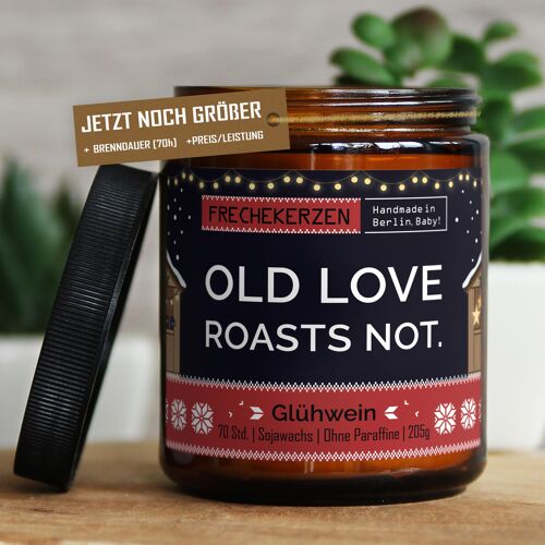 Geschenkkerze Duftkerze old love roasts not. #6052
