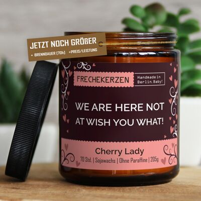 Geschenkkerze Duftkerze we are here not… #7162