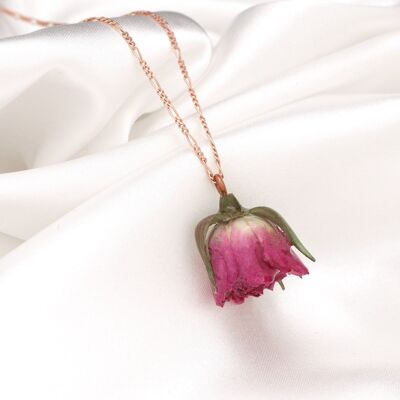 Catena placcata oro rosa 925 Sterling "Real Rose" K925-50