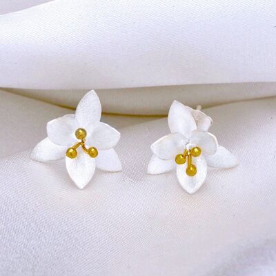 Blossom Stud Earrings - 925 Sterling Silver - OHR925-33