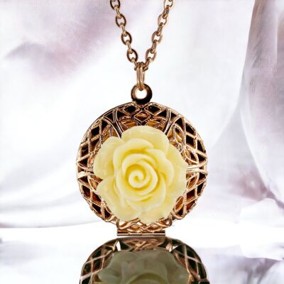 Shabby Rose Rosé Gold Plated Locket Necklace - VIK-112