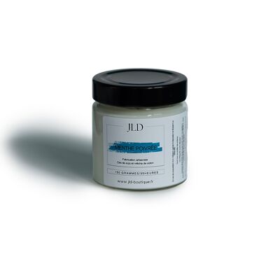 Peppermint scented plant-based candle