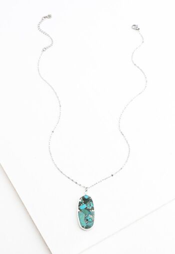 Collier turquoise scintillant de mer 3