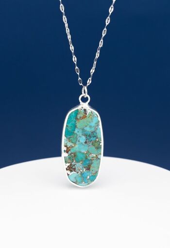 Collier turquoise scintillant de mer 6