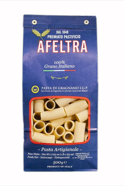 Pasta di Gragnano IGP - Rigatone AFELTRA 100% blé italien