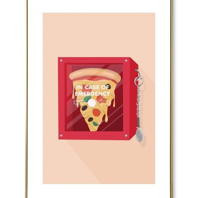 Poster di pizza d'emergenza
