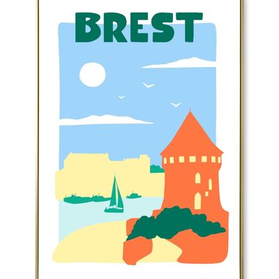 Brest city poster