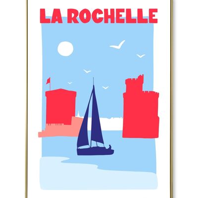 Cartel de la ciudad de La Rochelle