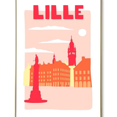 Lille city poster