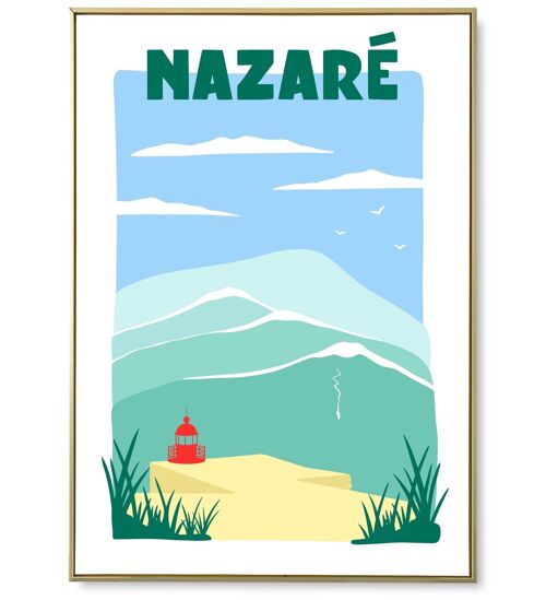 Affiche ville Nazaré