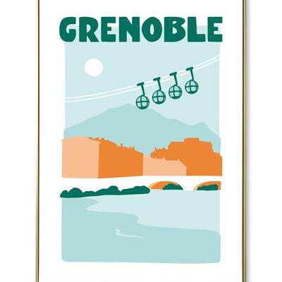 Grenoble city poster