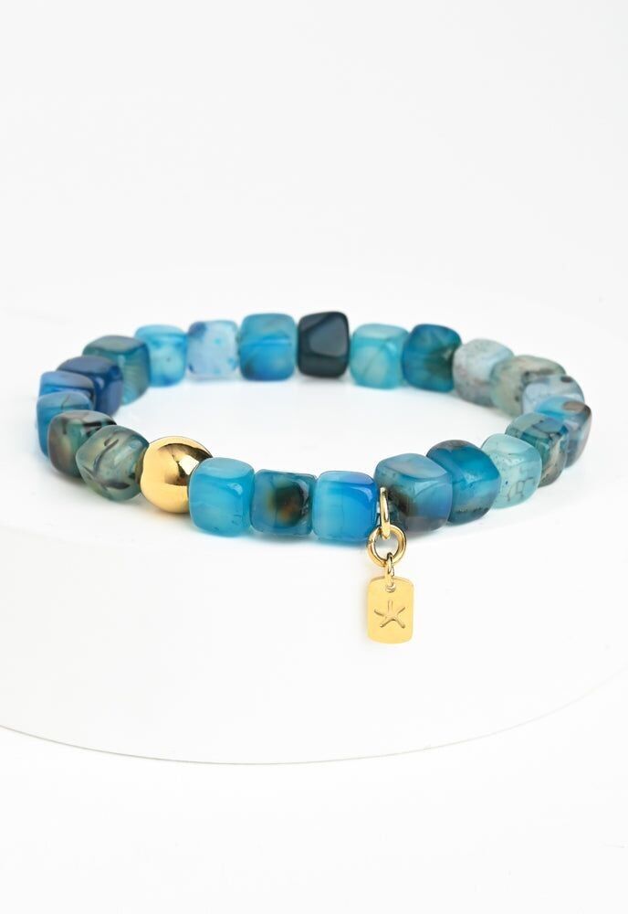 Halcyon Agate Beaded Bracelet