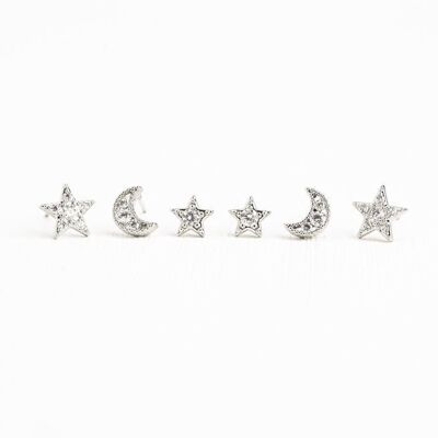 Gemini Platinum Stud Set