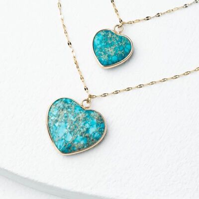 Always With You Jasper Heart Necklace Set