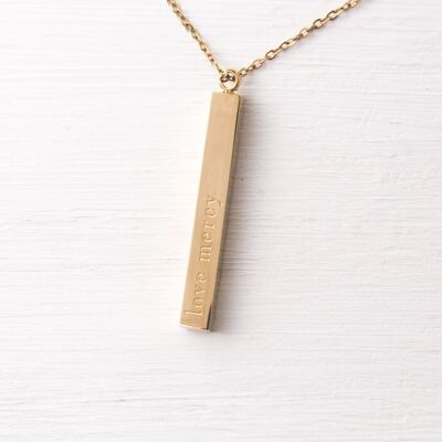 Give Justice Gold Bar Necklace