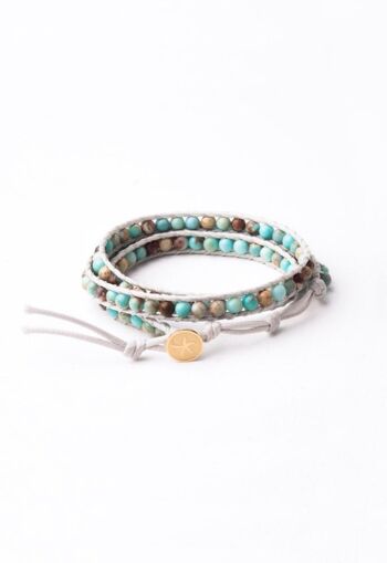 Bracelet enroulé avec pendentif étoile de mer Joy Turquoise 1