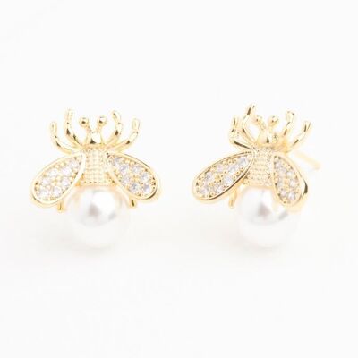 Queen Bee Pearl Earrings